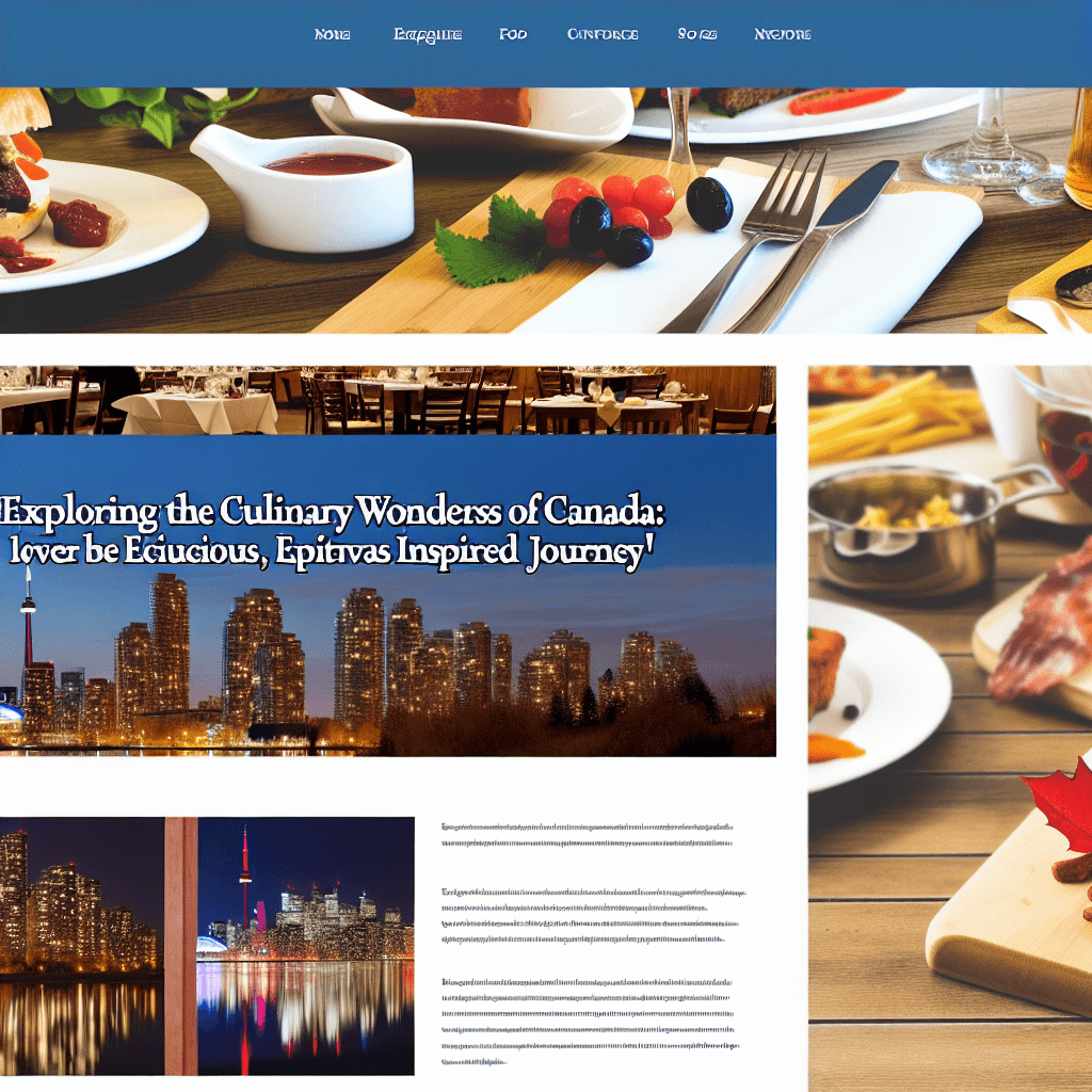 Exploring the Culinary Wonders of Canada: An Epicurious Inspired Journey - Cover Image